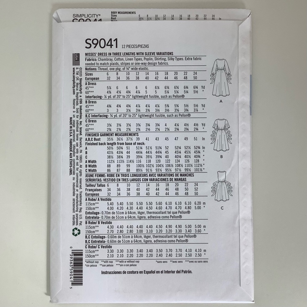 Simplicity Sewing Pattern S9041 - Picture 6 of 6